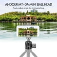 thumbnail image 3 of Riousery Mini Ball Head 360 Degree Panoramic Tripod Mount with 1/4 Inch Screw for DSLR Cameras Light Stand Monopod Professional Photography Accessory (1.1 x 2.2 inches / 2.8 x 5.5 cm), 3 of 8