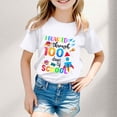 thumbnail image 2 of GDREDA Vêtements Fille Garçon et Fille Mode Décontractée Imprimé Col Rond Ample T-Shirt à Manches Courtes Haut Hauts de Mode pour Fille Tendance Blanc,10-11 Ans, 2 of 4