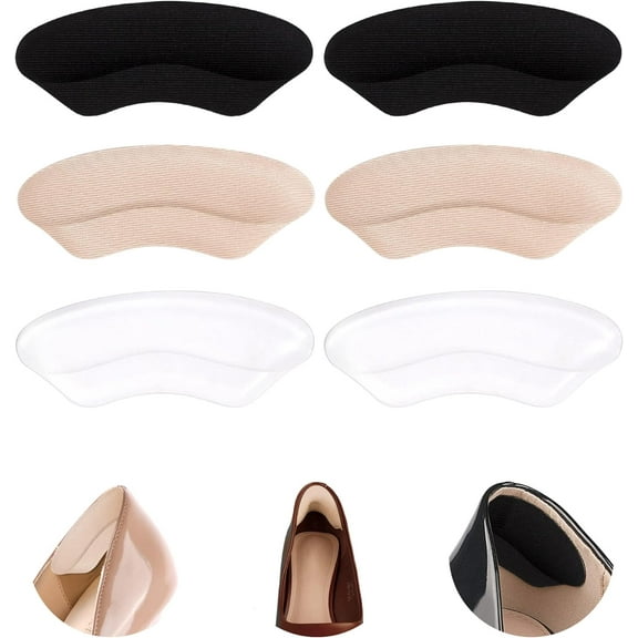 Heel Grips Liner Cushions Inserts for Loose Shoes Self-Adhesive Soft Heel Cushion Pads for Heel Pain Relief Bunion Callus Prevent Heel Slip and Blister