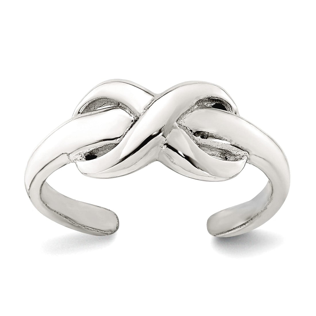 17mm 925 Sterling Silver Polished Infinity Adjustable toe ring toe ring for Women - 1.5 Grams