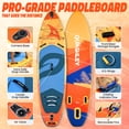 thumbnail image 6 of Quashley Wide Inflatable Stand up Paddle Board, 11 ft x 34 inch All-Around SUP Board with Paddle, Hand Pump, Backpack and Leash, 6 of 10