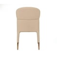 thumbnail image 4 of Benjara BM211225 Wooden Dining Chair with Stitched Curved Backrest - Beige & Gold - Set of 2, 4 of 5
