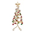 thumbnail image 2 of Twfbrm Spiral Christmas Tree Ornament Display, Metal Sturdy Xmas Tree Stand with Red Green Bells and Glitter Star, Winter Holiday Tabletop Holder Christmas Decoration for Gift, Home Decor, 2 of 9