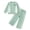 Green, variant on Yaoqi 3T Toddler Girl Outfit Set 4T Child Girls Clothes Long Sleeves Color Block Pullover Sweatshirt Top Bowknots Wide Leg Pants 2pcs Clothing Blue