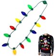 thumbnail image 1 of EAYY LED Christmas Bulb Necklace Light Up Party Favors 12 LED Bulbs (1 Pack) - -, 1 of 4