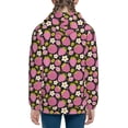 thumbnail image 4 of Hoodies for Teen Girls Boys - pale pink strawberry Warm Boys' Fashion Zip Up Hoodies & Sweatshirts, Boys Girls Kids Clothes Size 10-12 Youth Pullover with Kangaroo Pocket, 4 of 5