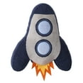 thumbnail image 1 of Lambs & Ivy Milky Way Rocket Ship Nursery Throw Pillow Plush, 1 of 4