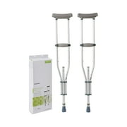 McKesson Universal Aluminum Crutches, Quick-Adjust, Push-Button - All Ages, 2 Box