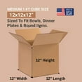thumbnail image 5 of Small Shipping Boxes, 25-Pack | Kraft Corrugated Cardboard Boxes for Packing, Moving and Storage, Multi-Purpose (12x12x10 Inches), 5 of 7