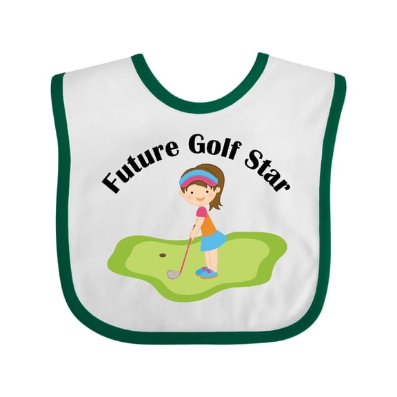 Inktastic Future Golf Star Girls Golfing Girls Baby Bib