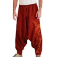 thumbnail image 1 of Lishi Bohemia Style Pleated Oversized Men Yoga Pants, 1 of 5