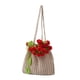 thumbnail image 3 of Bolso tejido con ramo de rosas en 3D, diseño bohemio, bolso de moda para viajes diarios. Rojo, 3 of 8