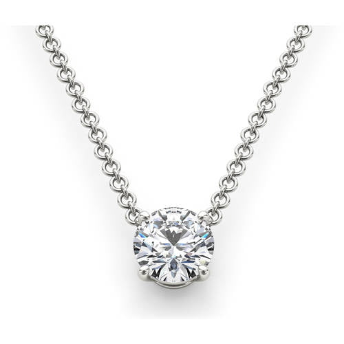 1/2 Carat T.W. Diamond Solitaire 14kt White Gold Necklace (SI ...