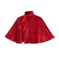 thumbnail image 3 of Nvzi Velvet Collar Shawl Short Cape Women's Accessory, One Size Fits Everyone (Red), 3 of 5