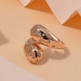 thumbnail image 2 of Cubic Zirconia CZ Stainless Steel Rose Gold ION Plated Bypass Ring for Women Jewelry Size 9 Ct 0.49 Birthday Christmas Gifts, 2 of 8