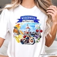 thumbnail image 2 of Artistic Wisconsin State Themes and Landmarks T-Shirt, Tee for History and Travel Lovers, 2 of 6