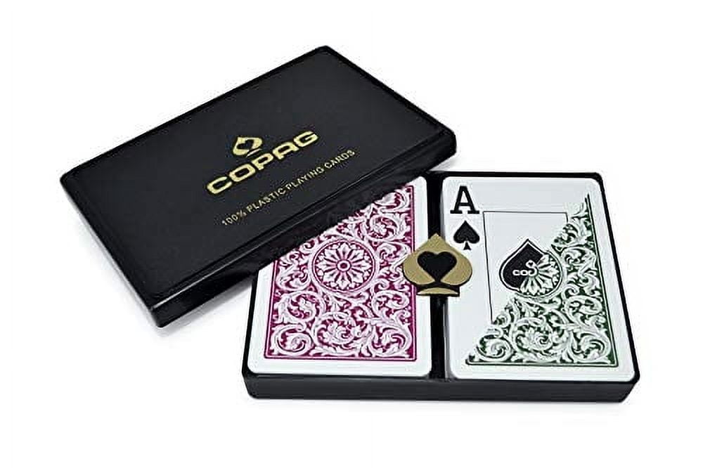 Baraja Copag Elite De Plástico 100% - Tamaño Póker Estándar, índice Jumbo, Incluye 52 Cartas + 2 Comodines (color Azul)