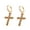 Gold, variant on Ayyufe Earrings Exquisite Fadeless Alloy Smooth Surface Cross Shape Women for Party