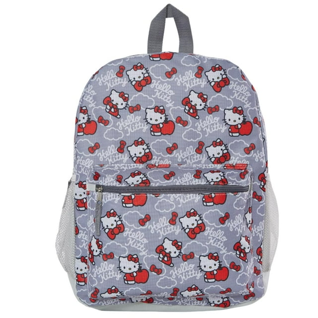 Mochila Fast Forward Hello Kitty para niñas de 40 cm, color rojo y gris