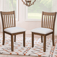 thumbnail image 3 of Solid Rubber Wood Dining Chairs Set of 2 with Padded Cushion Seats & Ergonomic Back Support – Durable Construction for Heavy Use in Kitchen or Dining Room – Easy Assembly & Compact Design, 3 of 8