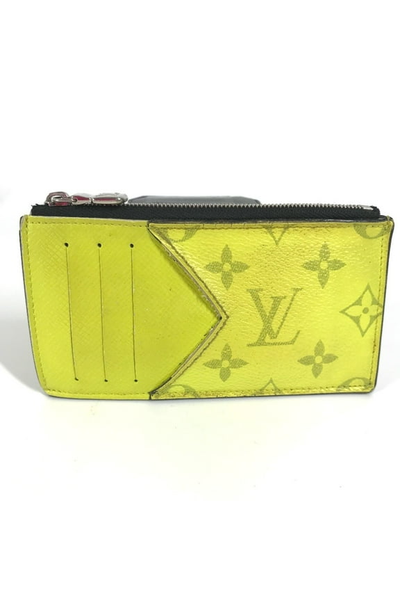 Pre-Owned LOUIS VUITTON M30950 Taiga Rama Coin Card Holder Wallet Fragment Case Purse... (Fair)
