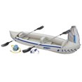 thumbnail image 2 of Sea Eagle 370 Deluxe 2 Person Inflatable Portable Sport Kayak & Paddles (2 Pack), 2 of 7