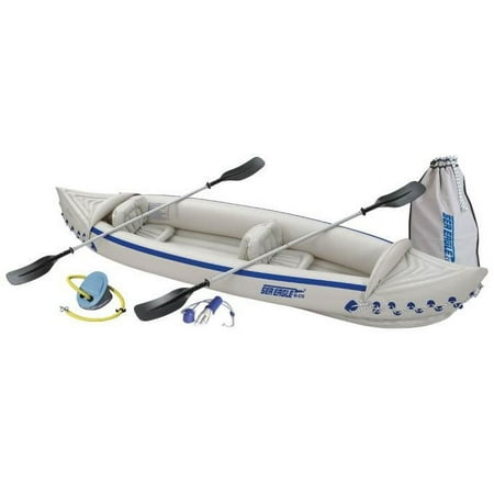 Sea Eagle 3 Person Inflatable Kayak Canoe w/ Paddles & Repair Kit