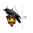 thumbnail image 5 of Ravens On Gothic Lantern Faux Stained Glass Style Sun Catcher, Gothic Raven Hanging Lantern Vintage Style Acrylic Window Hanging, Raven Lover Gift for Gothic Halloween Decor (C), 5 of 8