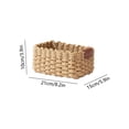 thumbnail image 3 of EGNMCR Woven Rope Storage Basket Natural Paper Rope Organizer Basket Decorative Wicker Basket For Home Bathroom Bedroom Kitchen Office Sundries Cosmetics Toys Woven Rattans Basket, 3 of 6