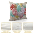 thumbnail image 4 of Pillowcase Easter Cute Colorful Eggs Rabbit Floral Flowers King  Pillow Cover Protector Pillow Sham Pillow Case with Zipper  for Long Throw Pillow, 4 of 5