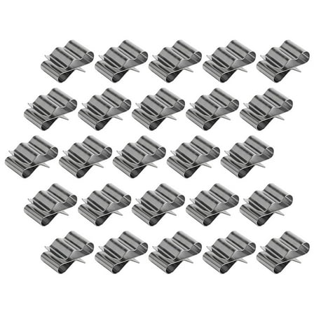 STOBOK 50Pcs Stainless Steel Cable Clamps for Trailer Frame Wire Organization