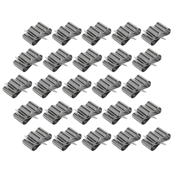 STOBOK 50Pcs Stainless Steel Cable Clamps for Trailer Frame Wire Organization
