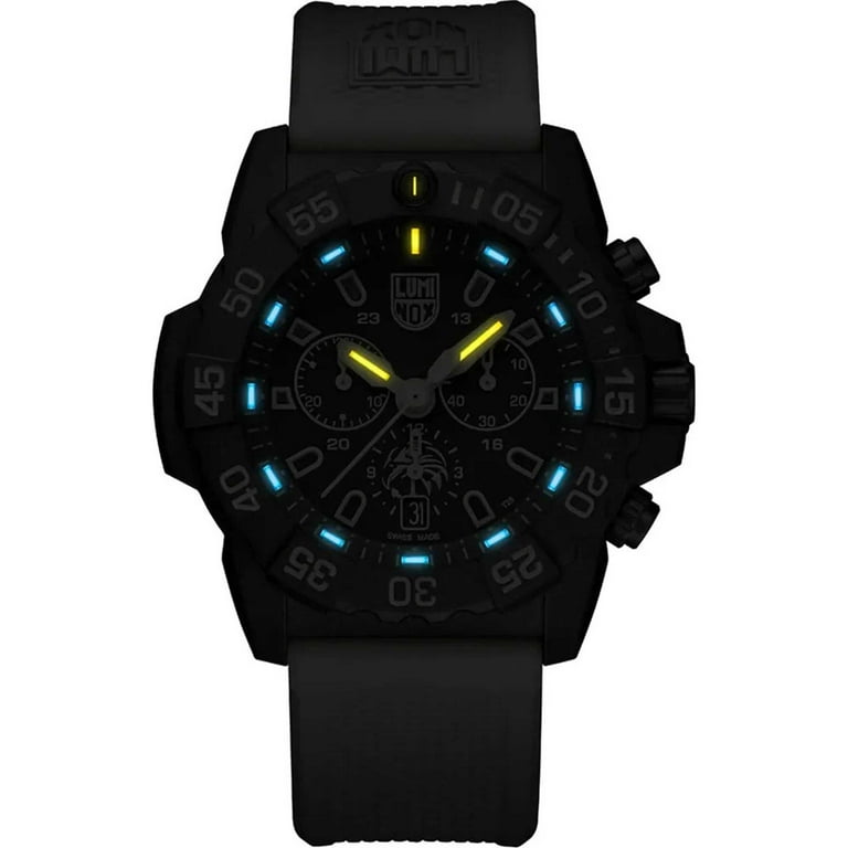 Luminox 3590.NSF.SET Men's Navy Seal Beige Strap Chronograph Watch