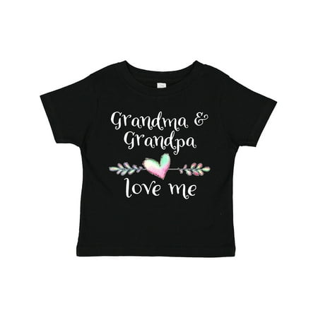 

Inktastic Grandma and Grandpa Love Me- Heart Grandchild Gift Toddler Boy or Toddler Girl T-Shirt