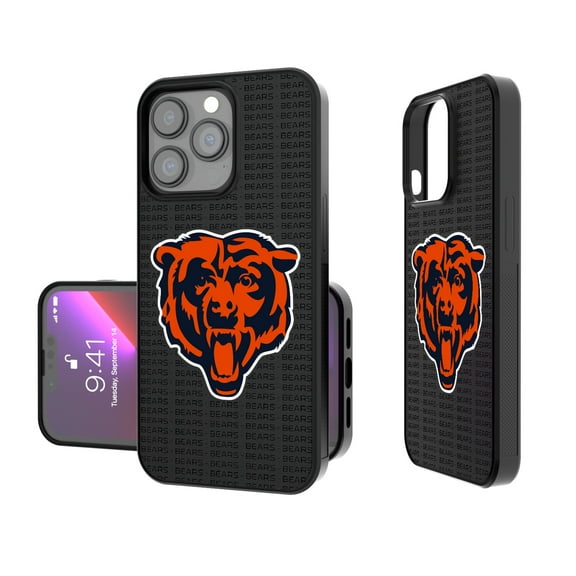 Chicago Bears iPhone Text Backdrop Design Bump Case