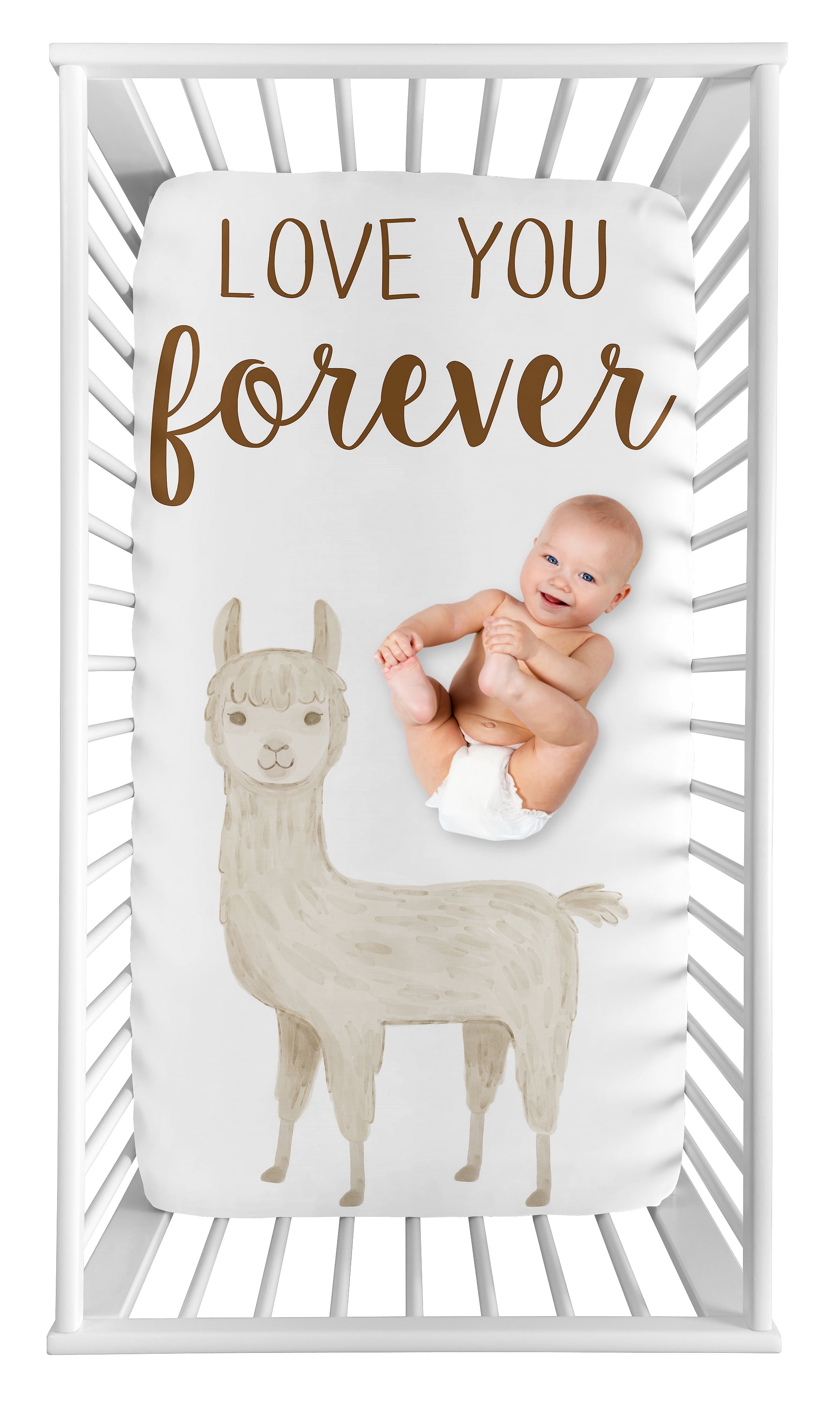 Boho Llama Photo Op Fitted Crib Sheet by Sweet Jojo Designs