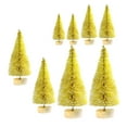 thumbnail image 4 of yotijay 8 Pieces Mini Artificial Christmas Tree Ornaments 4 Sizes Bottle Brush Trees for Yellow, 4 of 9