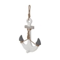 thumbnail image 6 of DecMode White Wooden Anchor Wall Decor with Hanging Rope, 6 of 9