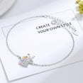 thumbnail image 2 of Amy and Annette 18K White Gold plated and Multi-Colored Crystal Unicorn Bracelet, 2 of 4