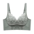 thumbnail image 1 of Sujetador de tela cálida de encaje de cine con un lado alto que el accesorio de ropa interior de pecho de 5 filas sin anillo de acero, sujetador superior fruncido en el pecho pequeño, 1 of 6