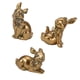 thumbnail image 1 of 3x Estatua de conejo Figura de conejo Artesanía de resina Adorno Figuras coleccionables Conejo Oro, 1 of 9
