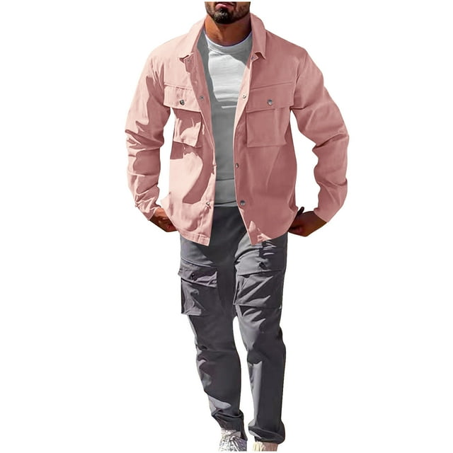 Birdeem Mens Casual Oversize Solid Color Drawstring Trouser Long Sleeve Turndown Collar Set