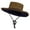 Navy, variant on 3 Inch Brim Rush Straw Gambler Hat - Olive XL