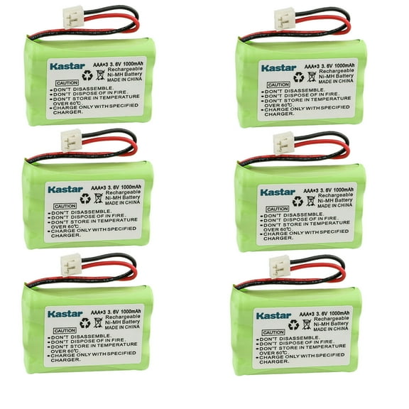 Kastar 6-Pack Battery Replacement for AT&T E5982 E598-2 E6001 E6002 E6012 E6012B E6013 E6013b E6014 SynJ SB67108 SynJ SB67118 SynJ SB67128 SynJ SB67138 SynJ SB67148 SYNJ-BB1 SYNJ-BB2 SYNJ-BB3