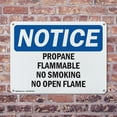thumbnail image 4 of (2 Pack) Propane Flammable No Smoking No Open Flame OSHA Notice Sign 24 Inch X 18 Inch Indoor / Outdoor Rust-Free Aluminum Metal Signs for Workplace, Workshop, and Construction Site,, 4 of 8