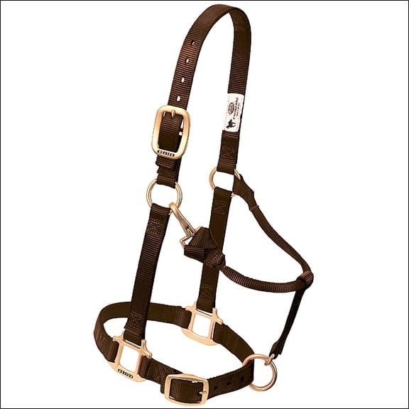 Weaver Leather Horse Halter: Adjustable Nylon for Comfort & Durability Brown / Large Horse