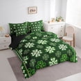 thumbnail image 3 of Feelyou Boho Shamrock Twin Bedding Sets 7-Piece, Vintage Holiday Bedding Comforter Set, 3 of 8