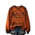 thumbnail image 2 of Stralyhd Midsummer Gather Sweatshirt for Women Halloween Party Shirt Night Club Tee Spooky Horror Print Crewneck Pullover Sweatshirt XL, 2 of 4