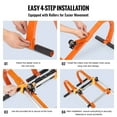 thumbnail image 3 of VEVOR Ladder Roof Hook Stabilizer 2 Pack with Wheel Rubber Grip T-Bar Steel, 3 of 9
