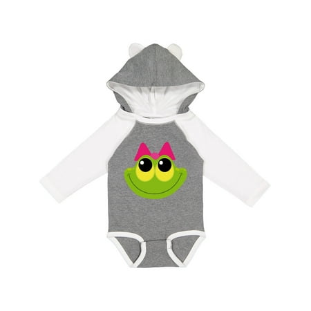 

Inktastic Frog Face girl Girls Long Sleeve Baby Bodysuit